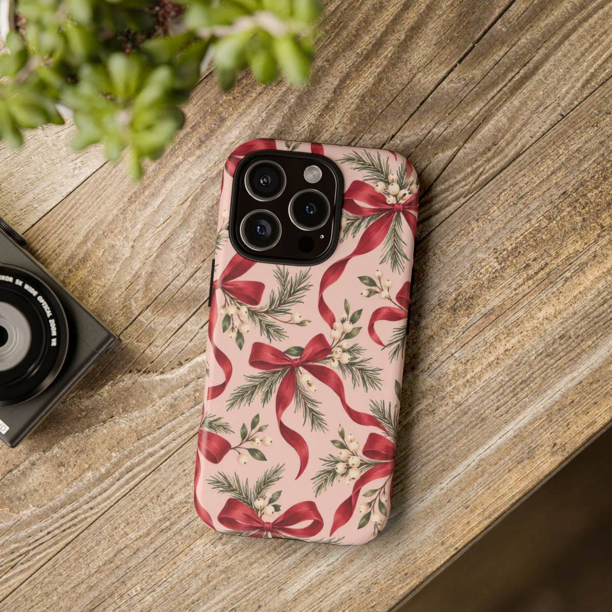Ribbon Season iPhone Tough Case | christmas bows