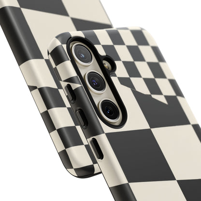 Check Shift Samsung Galaxy Tough Case | Black & White Checkerboard