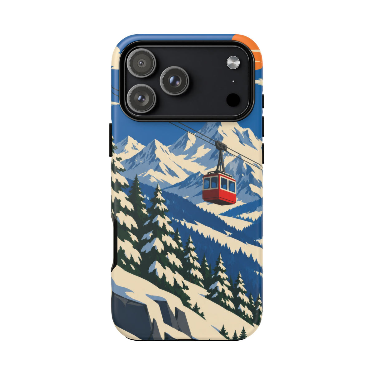 Swiss Skiing — Lift to the Sky iPhone Tough Case
