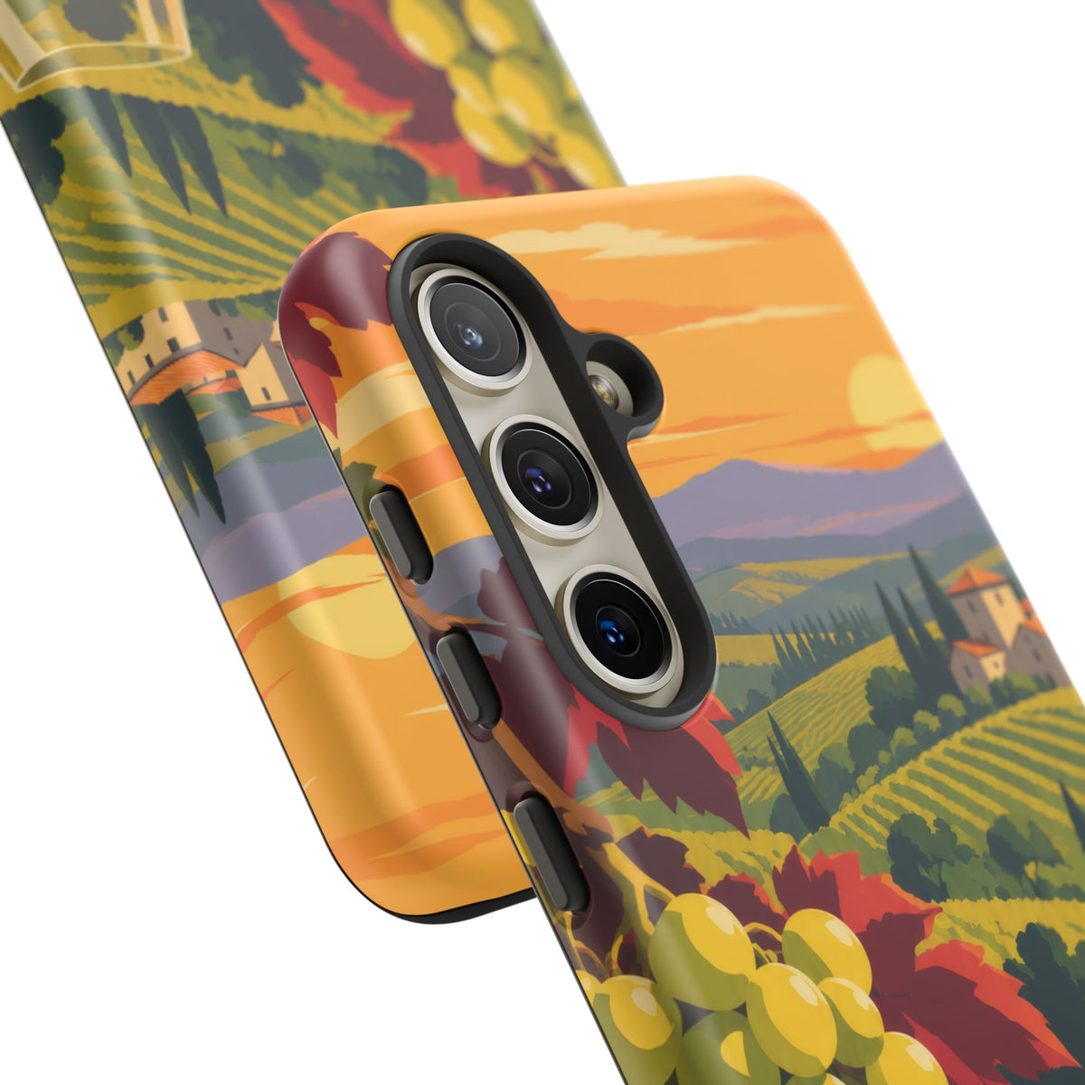 Wine & Grapes — Golden Vintage Samsung Galaxy Tough Case | wine grapes