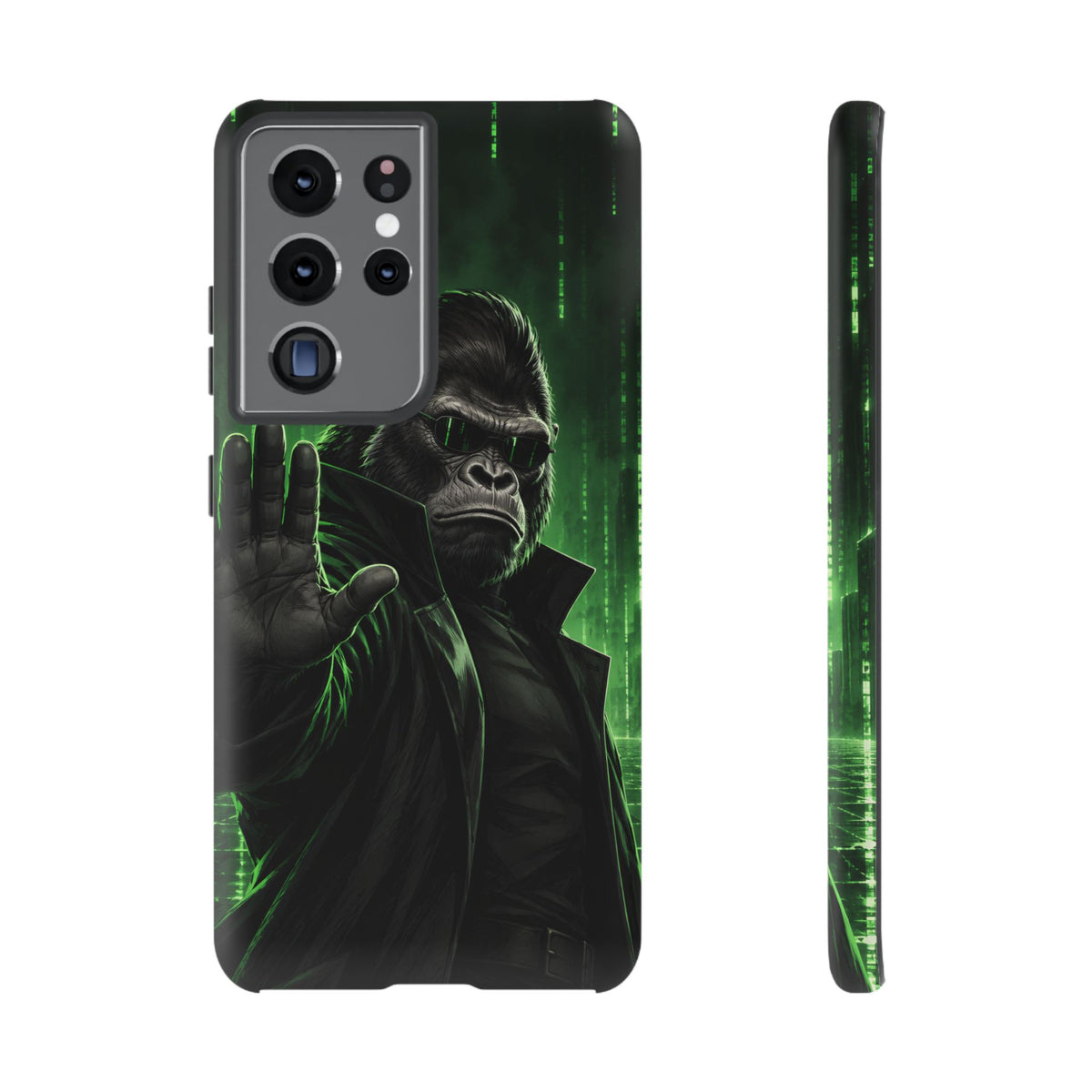 Cyberpunk Gorilla Samsung Galaxy Tough Case | Neon Code Silverback