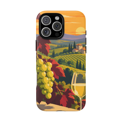 Wine & Grapes — Golden Vintage iPhone Tough Case | wine grapes