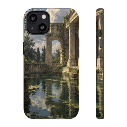 The Flooded Court iPhone Tough Case | Ancient Garden Landscape