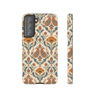 Terracotta Arabesque Samsung Galaxy Tough Case | Terracotta Floral Paisley