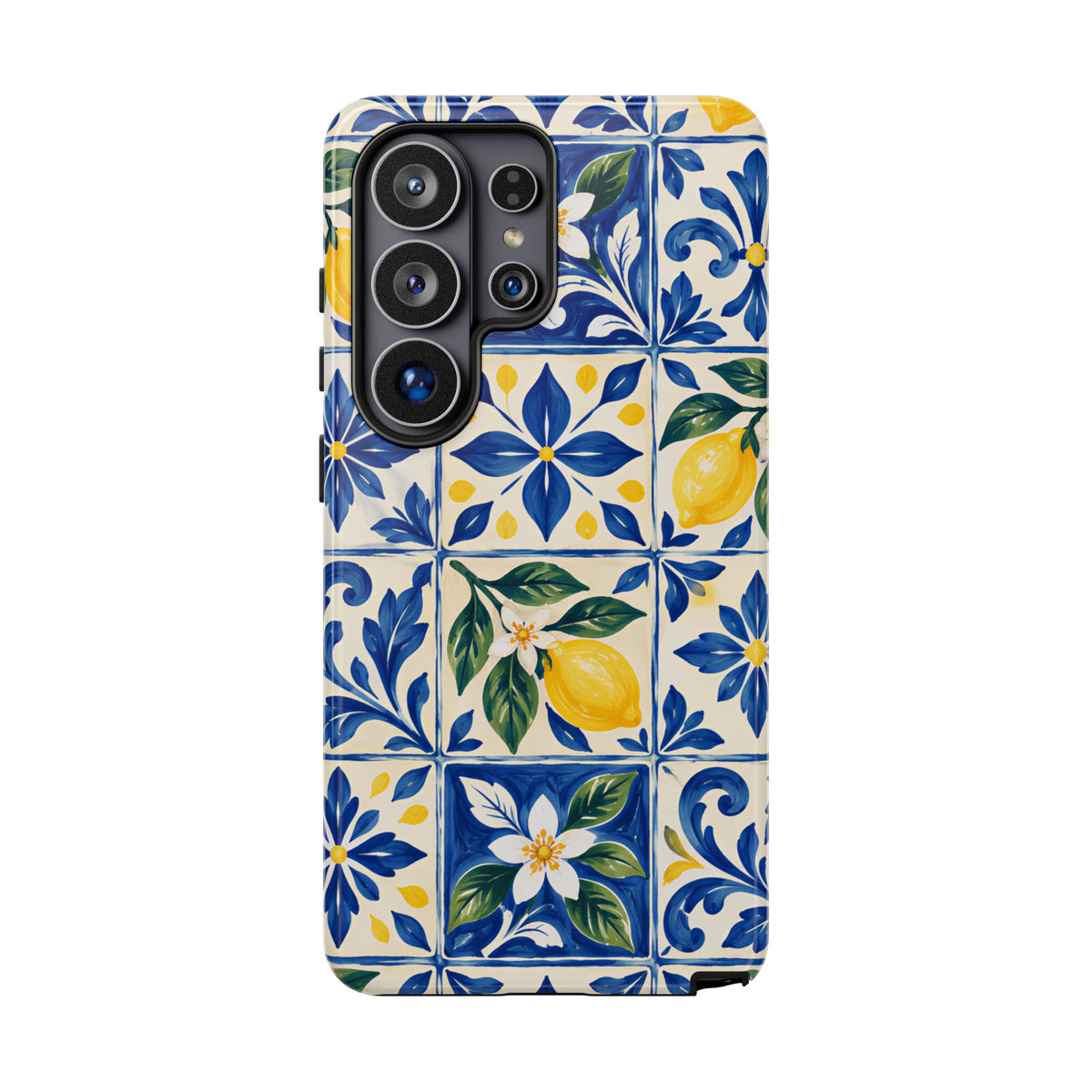 Blue Lemon Tile Samsung Galaxy Tough Case | Azulejo Orchard