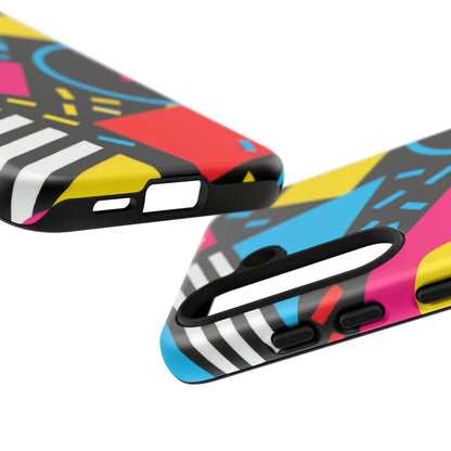 Midnight Confetti Samsung Galaxy Tough Case | Bright Abstract on Black