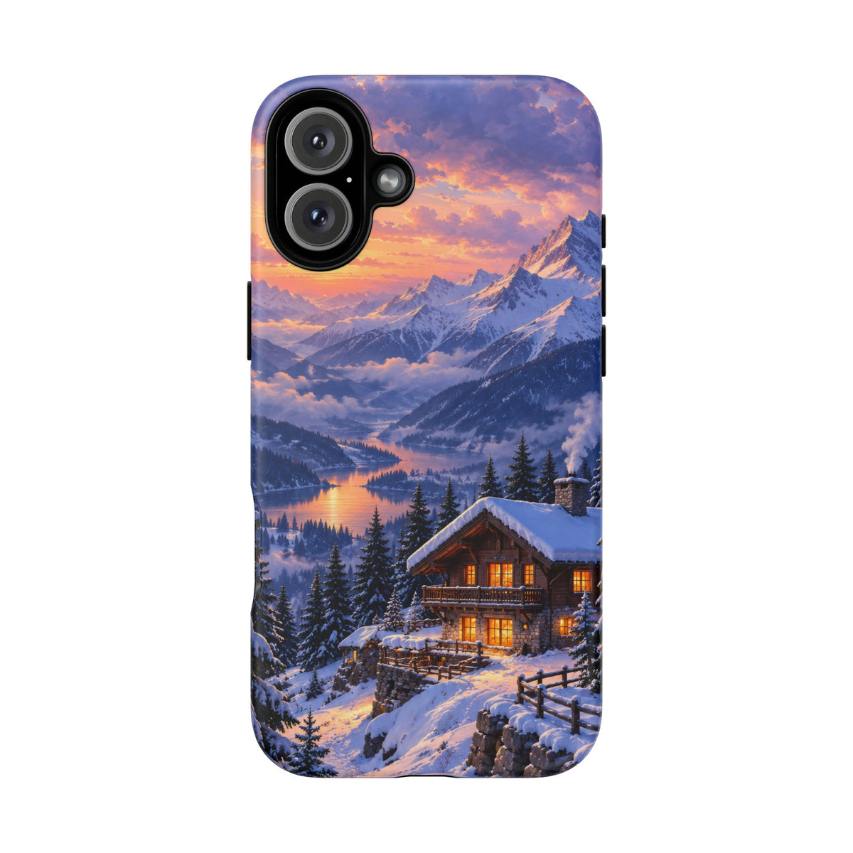 Alpine Hearth iPhone Tough Case | winter cabin
