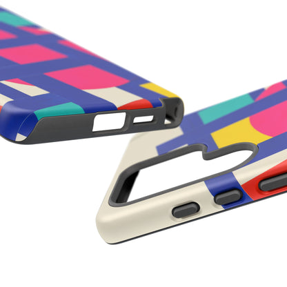 Chromatic Mischief Samsung Galaxy Tough Case | Geometric Color Block Art
