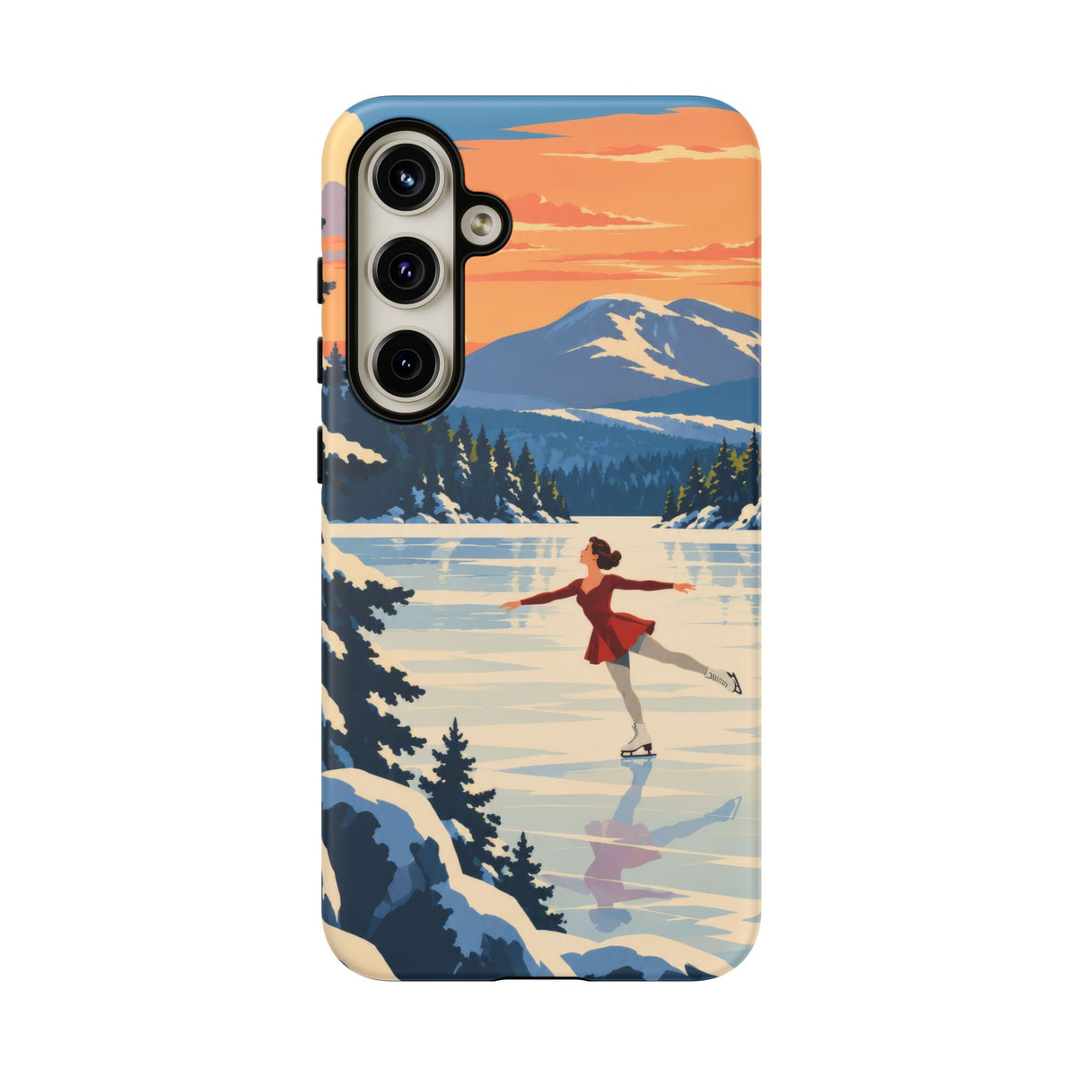 Lake Placid Skater — Winter Glide Samsung Galaxy Tough Case