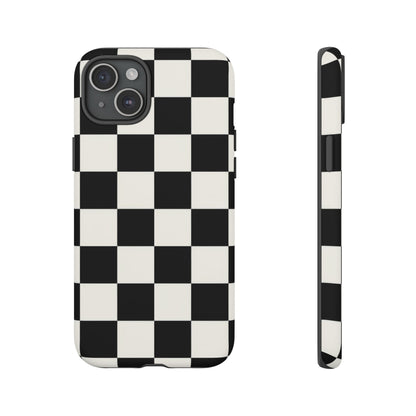 Classic Check iPhone Tough Case | Black & White Checkerboard