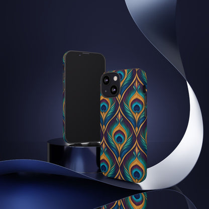 Peacock Nocturne iPhone Tough Case | art deco