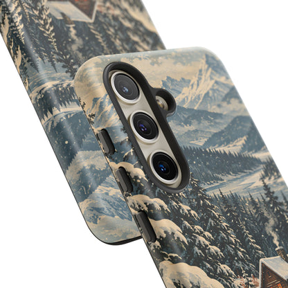 Vintage Winter Cabin Tough Phone Case