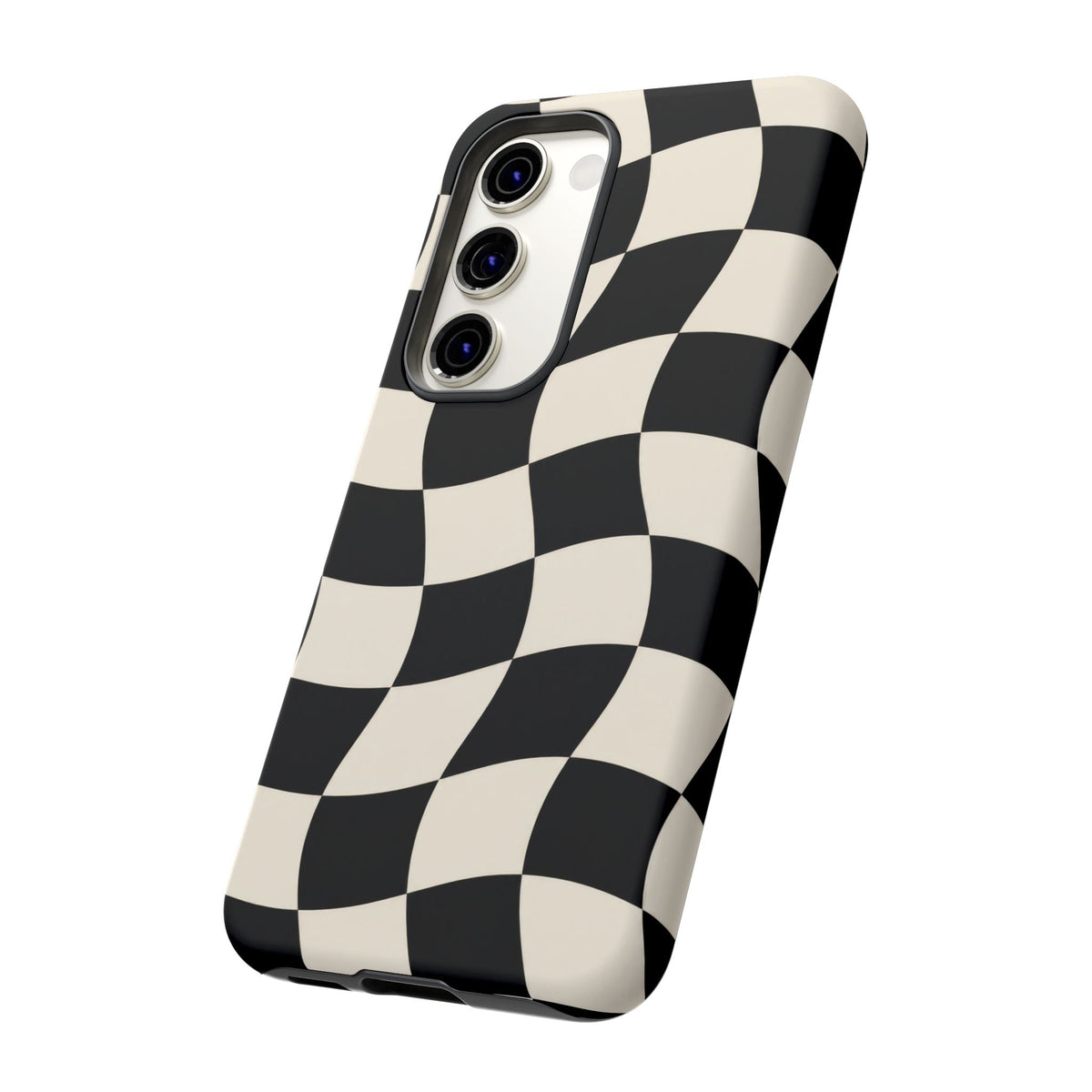 Liquid Check Samsung Galaxy Tough Case | Wavy Checkerboard