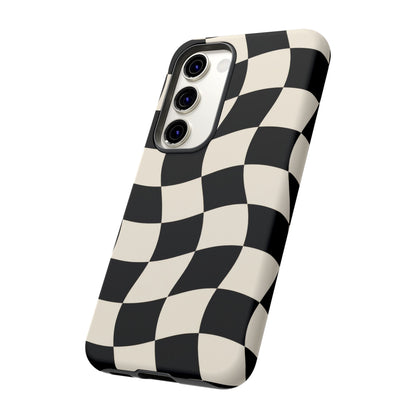 Liquid Check Samsung Galaxy Tough Case | Wavy Checkerboard