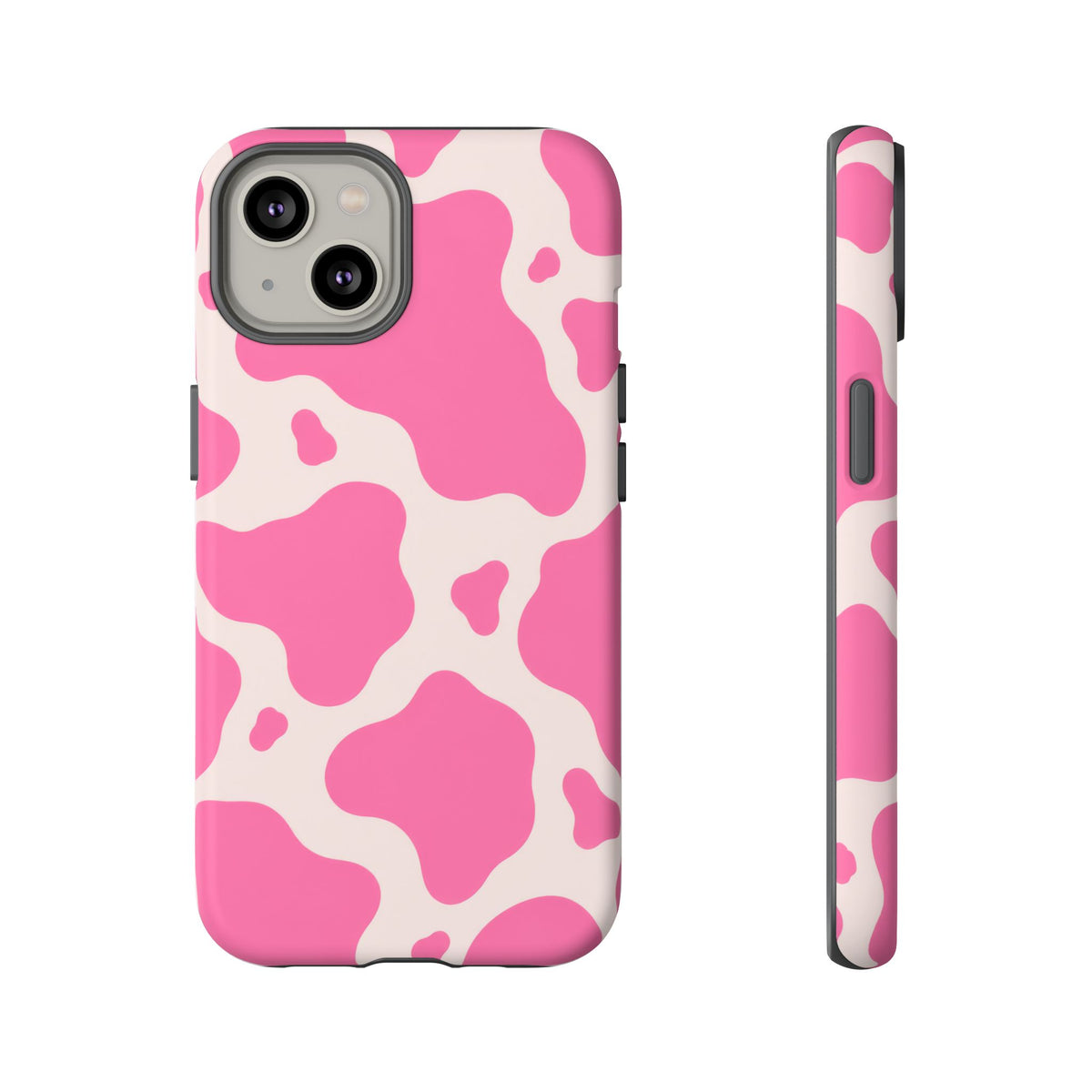 Strawberry Milk iPhone Tough Case | Pink Cow Print