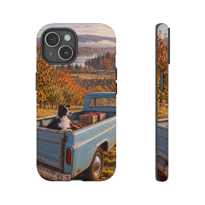 Blue Truck October iPhone Tough Case | border collie