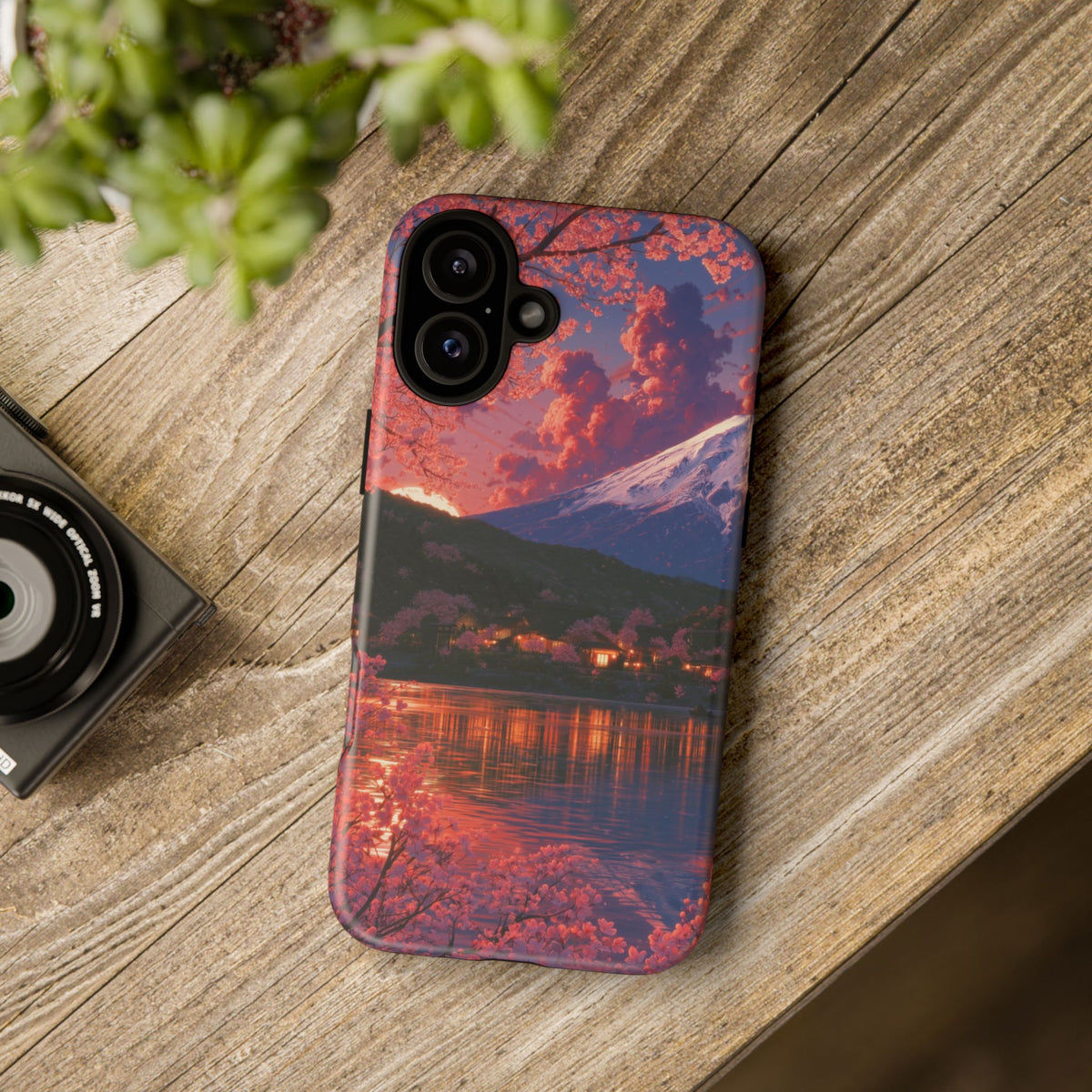 Sakura Lakeside Village iPhone Tough Phone Case