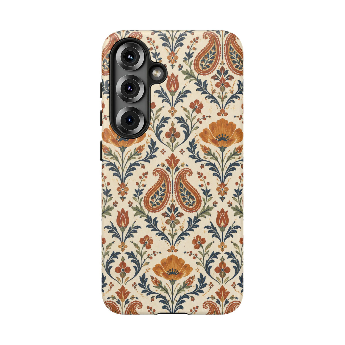 Terracotta Arabesque Samsung Galaxy Tough Case | Terracotta Floral Paisley