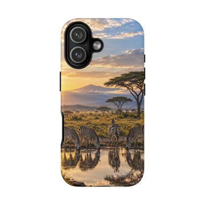 Zebra Water Mirror iPhone Tough Case | zebra safari