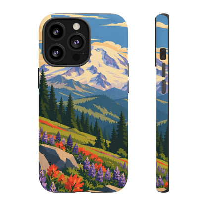 Mount Rainier — Meadow Radiance iPhone Tough Case