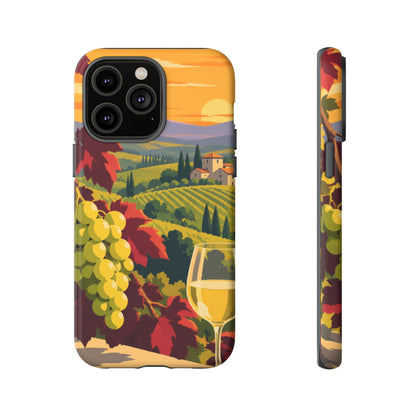 Wine & Grapes — Golden Vintage iPhone Tough Case | wine grapes
