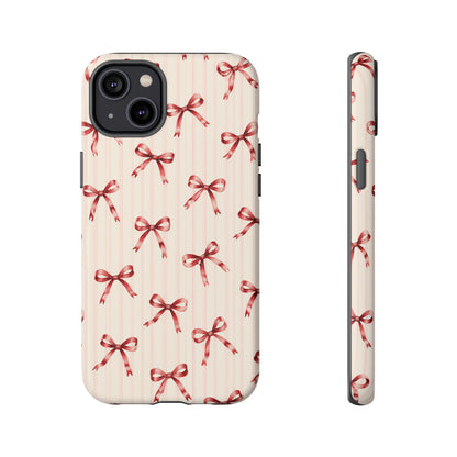 Red Bow iPhone Tough Case | Ribbon Waltz