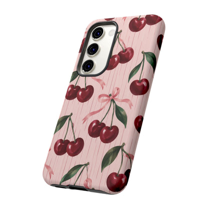 Cherry Ribbon Samsung Galaxy Tough Case | cherry print
