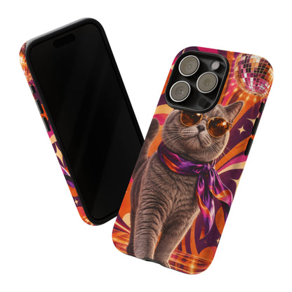 Disco Whiskers iPhone Tough Case | disco cat