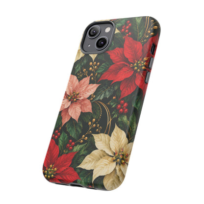 Noel in Bloom iPhone Tough Case | poinsettia