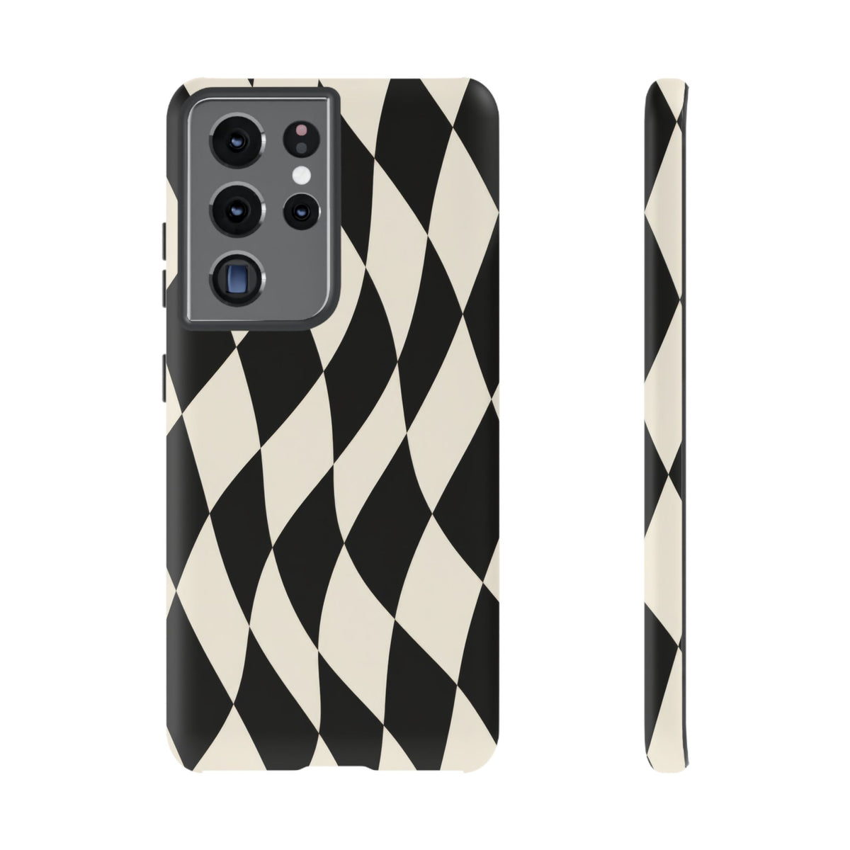 Harlequin Sway Samsung Galaxy Tough Case | Black & White Harlequin