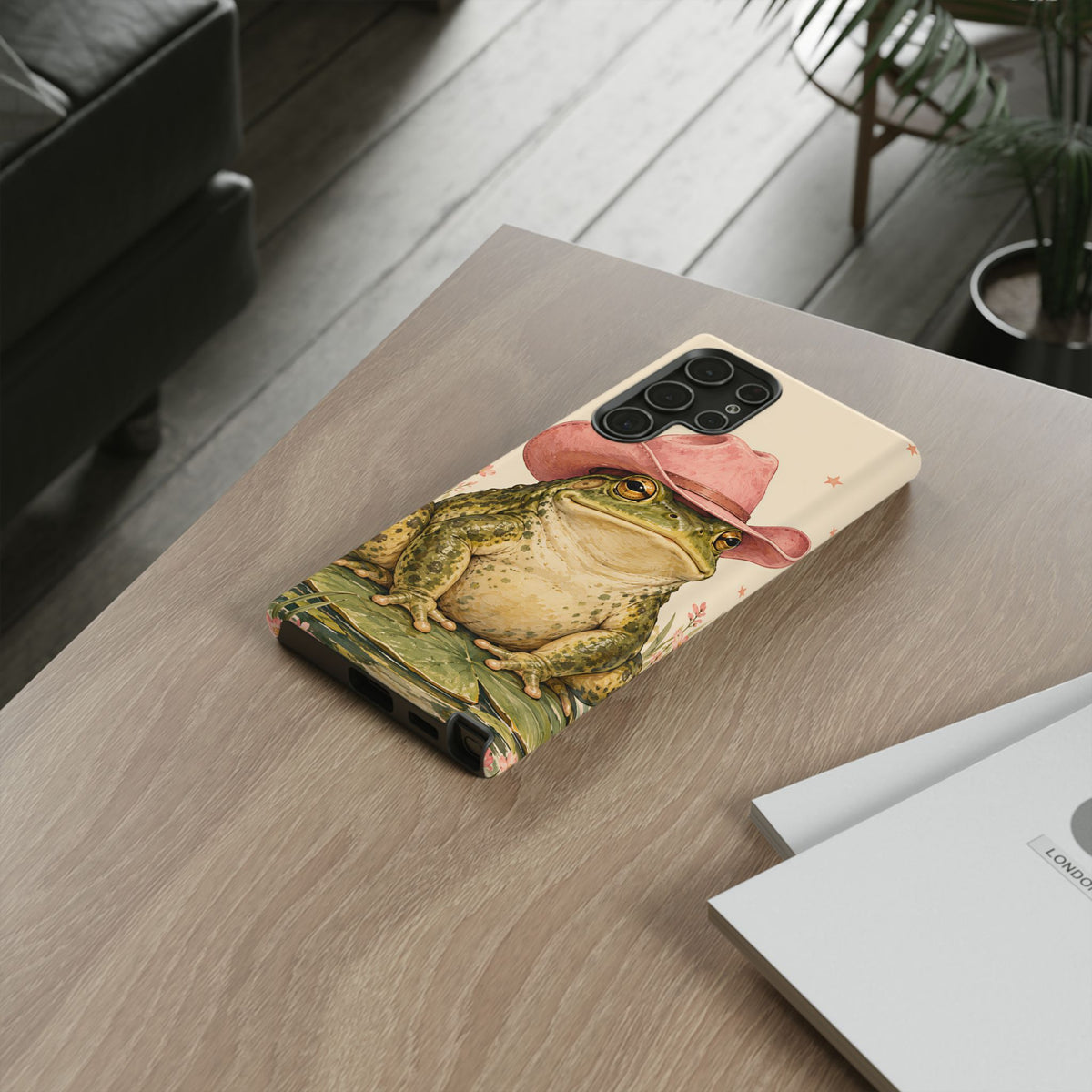 Cowboy Frog Samsung Galaxy Tough Case | Pink Hat Bullfrog