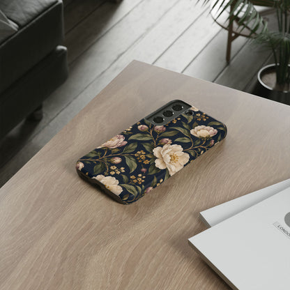 Dark Floral Samsung Galaxy Tough Case | Midnight Camellia