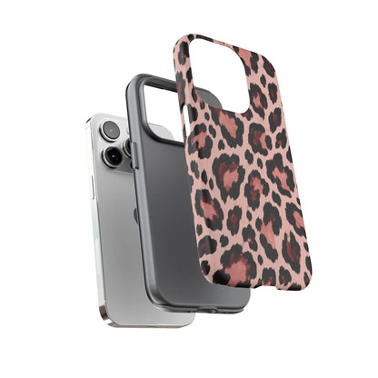 Wild Burgundy iPhone Tough Case | leopard print