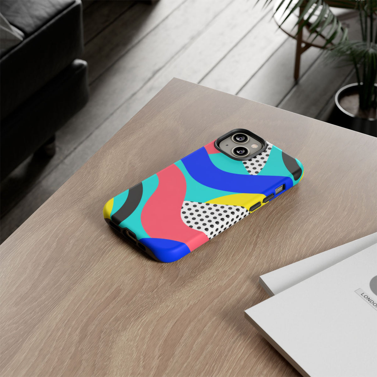 Poolside Pop iPhone Tough Case | Wavy Color Block