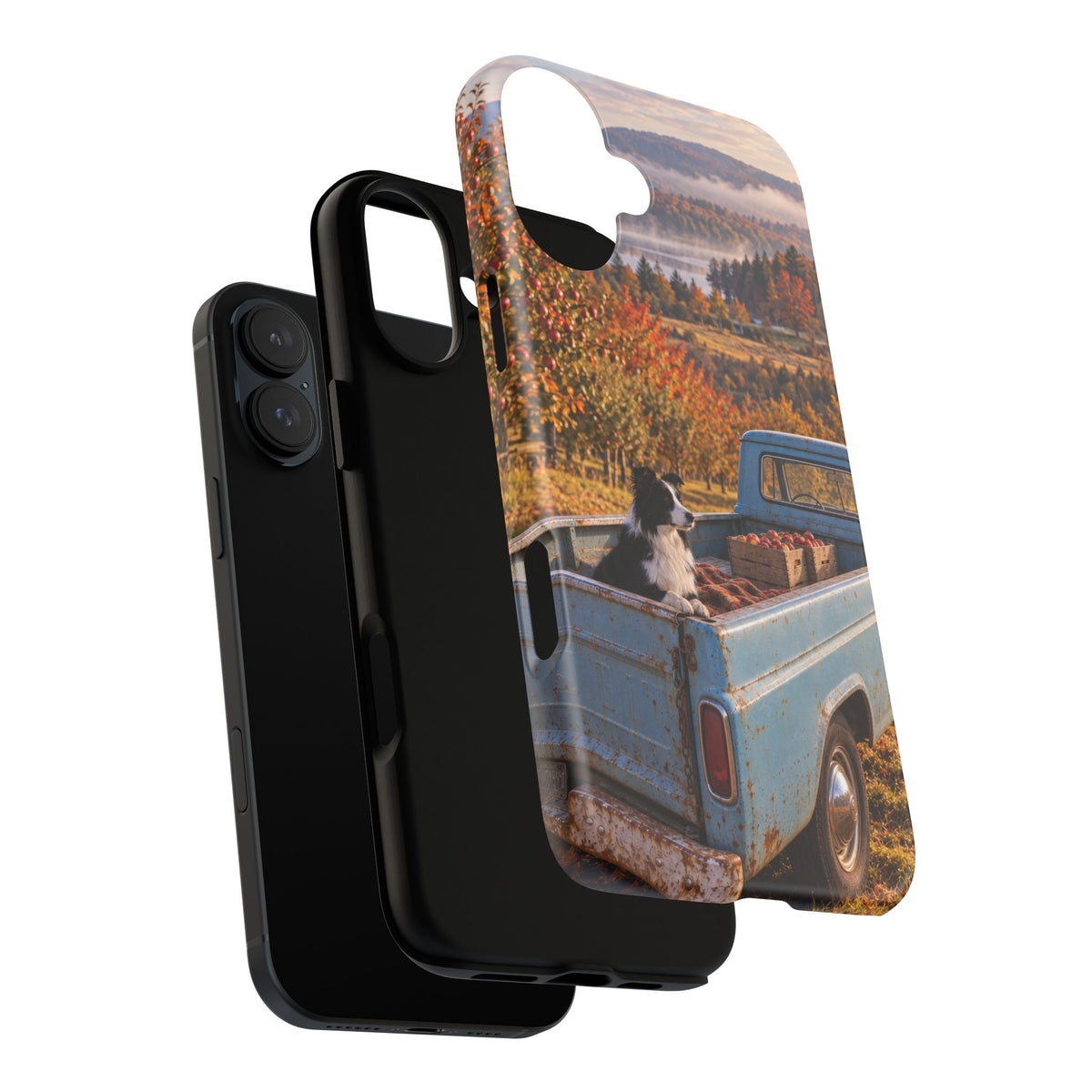 Blue Truck October iPhone Tough Case | border collie