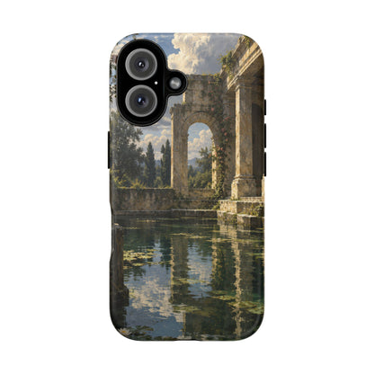 The Flooded Court iPhone Tough Case | Ancient Garden Landscape