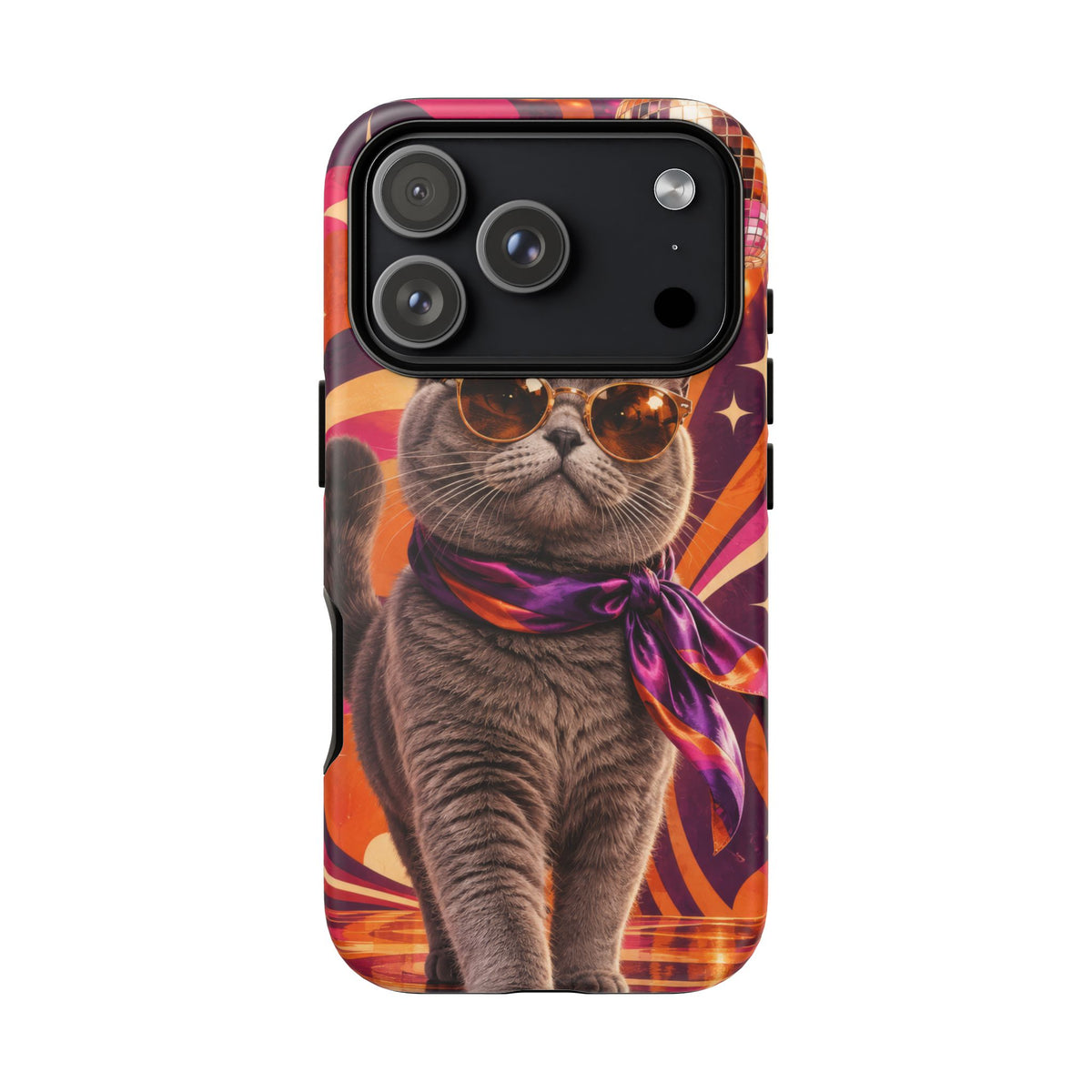 Disco Whiskers iPhone Tough Case | disco cat