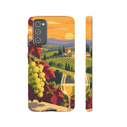 Wine & Grapes — Golden Vintage Samsung Galaxy Tough Case | wine grapes