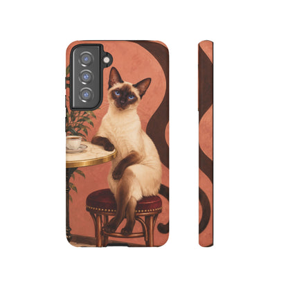 Espresso Cat Club Samsung Galaxy Tough Case | siamese cat