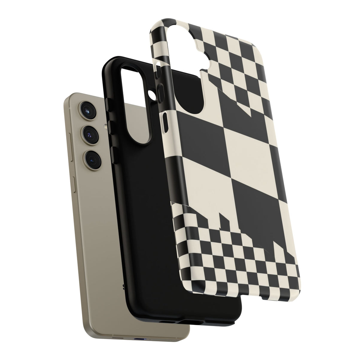 Check Shift Samsung Galaxy Tough Case | Black & White Checkerboard
