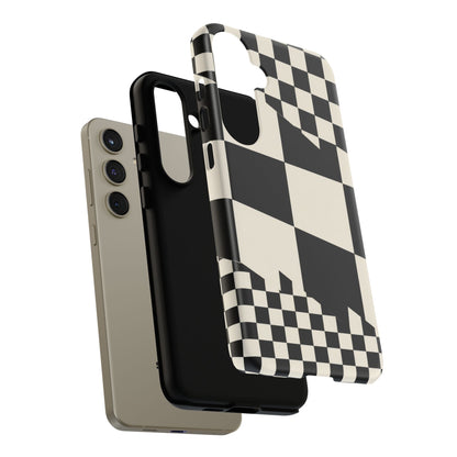 Check Shift Samsung Galaxy Tough Case | Black & White Checkerboard