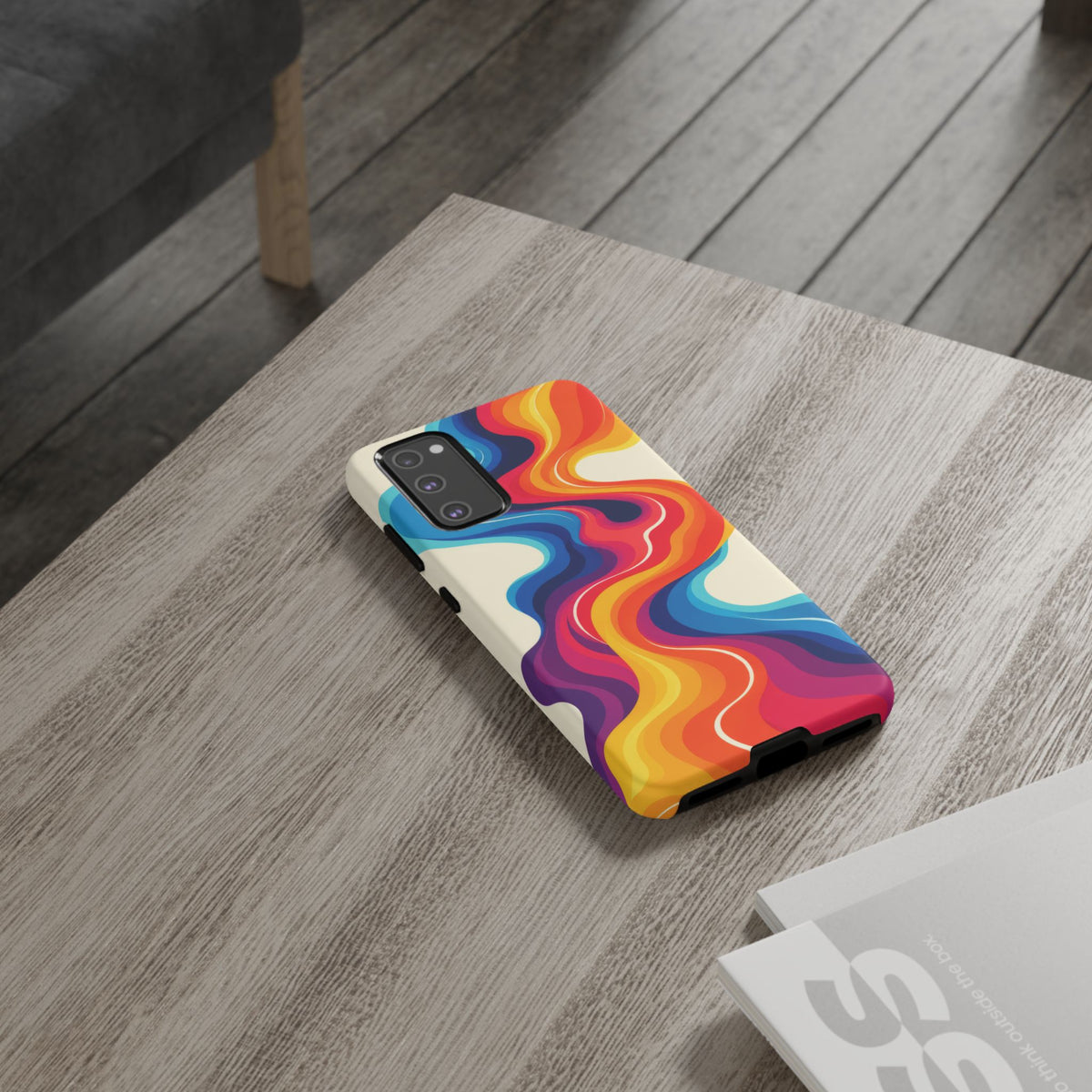 Chromatic Current Samsung Galaxy Tough Case | retro waves