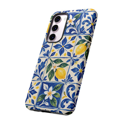 Blue Lemon Tile Samsung Galaxy Tough Case | Azulejo Orchard