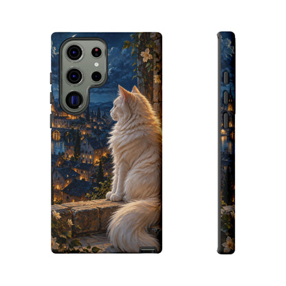 Moonlit Window Samsung Galaxy Tough Case | white cat