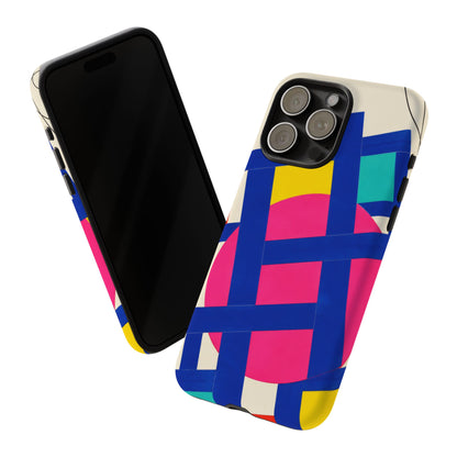 Chromatic Mischief iPhone Tough Case | Geometric Color Block Art