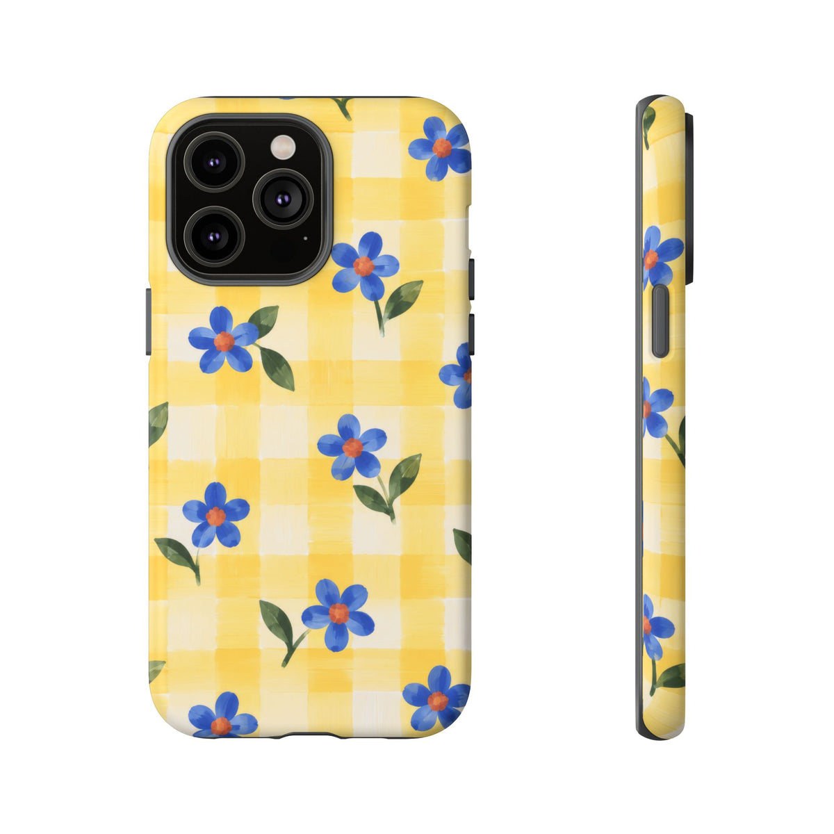 Buttercup Picnic iPhone Tough Case | yellow gingham