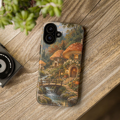 Honeycap Village iPhone Tough Case | Mushroom Village