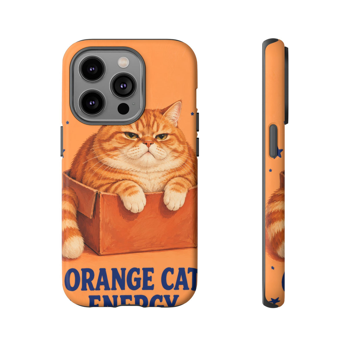 Orange Cat Energy iPhone Tough Case