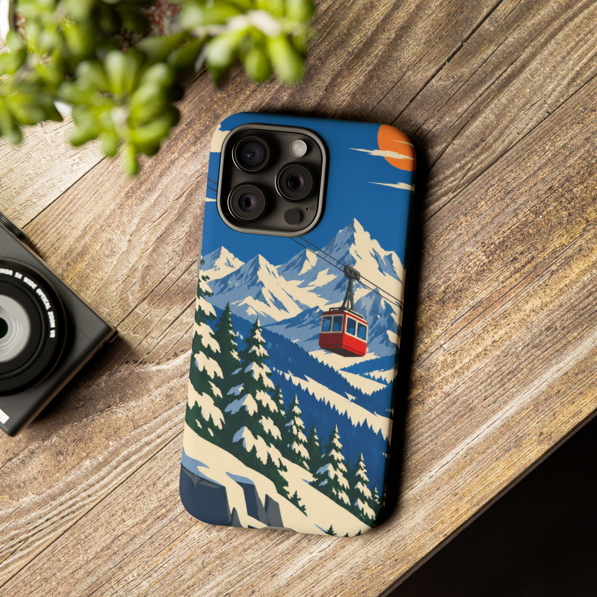 Swiss Skiing — Lift to the Sky iPhone Tough Case