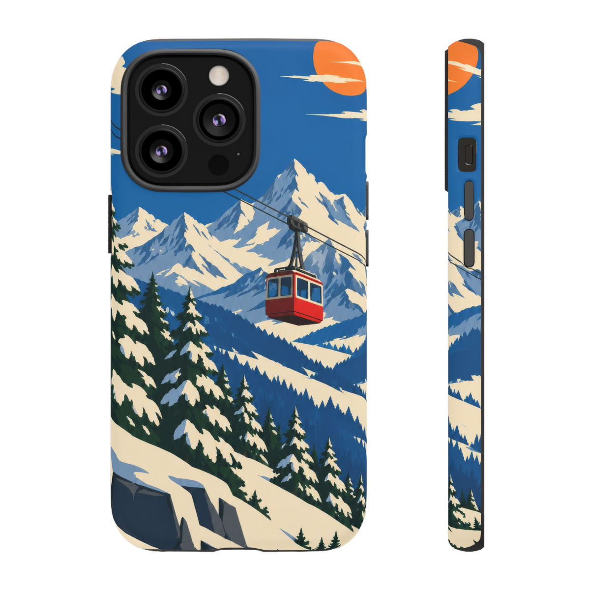 Swiss Skiing — Lift to the Sky iPhone Tough Case
